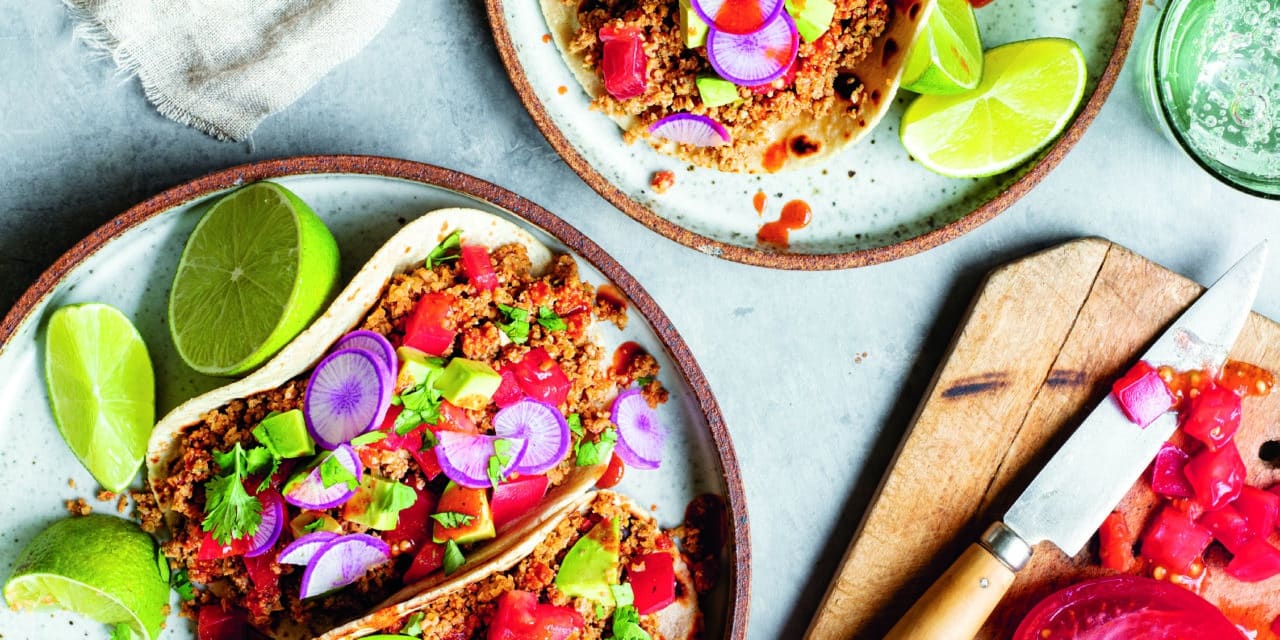 Eat Meat Less: Tacos mit Blumenkohl und Kürbiskernen